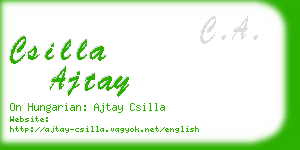 csilla ajtay business card